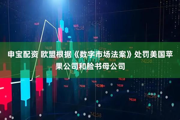 申宝配资 欧盟根据《数字市场法案》处罚美国苹果公司和脸书母公司