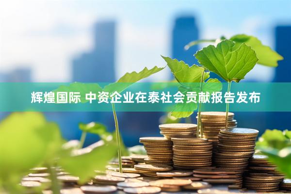 辉煌国际 中资企业在泰社会贡献报告发布