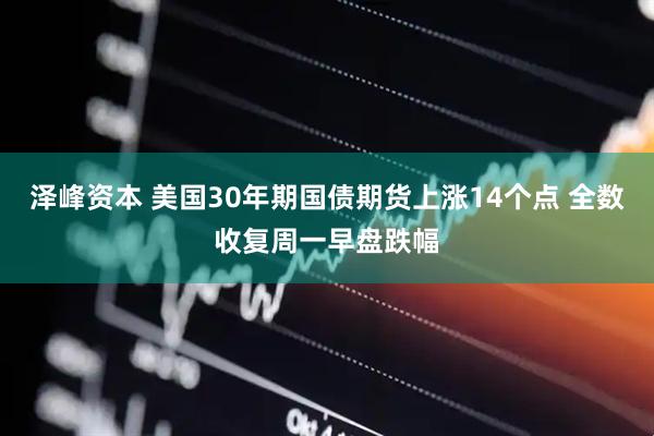 泽峰资本 美国30年期国债期货上涨14个点 全数收复周一早盘跌幅